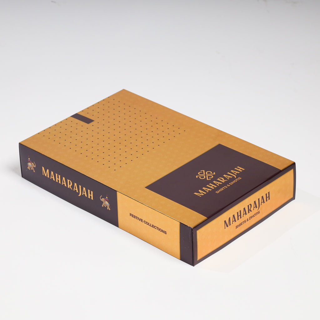 Mens Tissue Combo Shirt and Dhoti Set - KATABOMAN